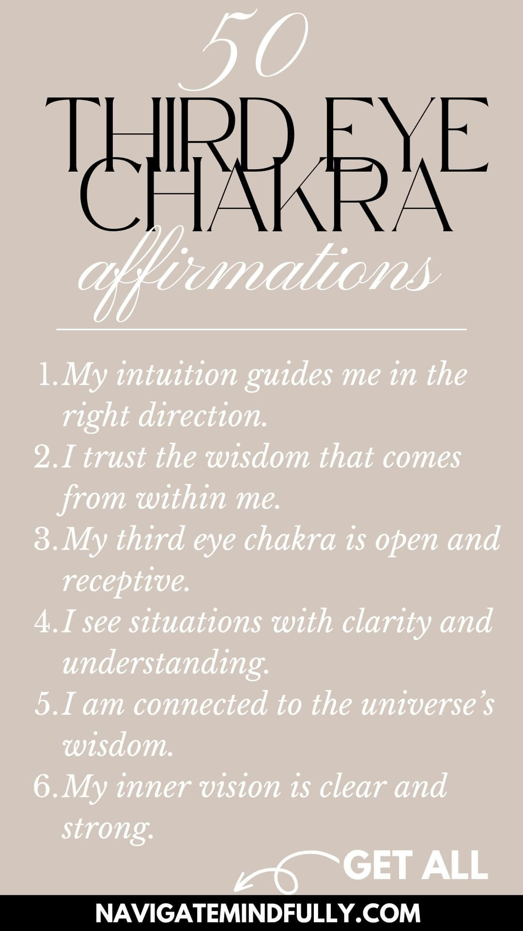 50 Third Eye Chakra Affirmations For Strong Intuition And Clarity