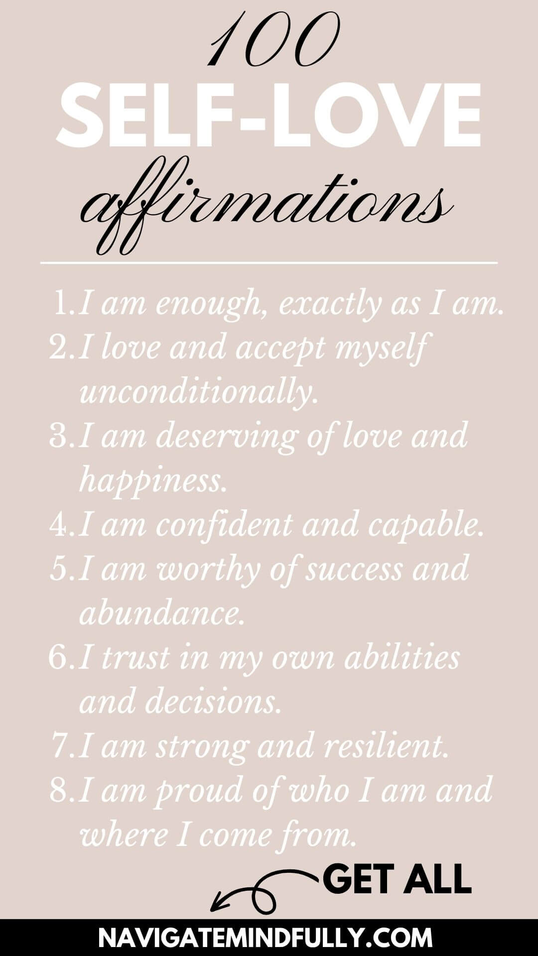 100 Self-love Affirmations To Fall In Love With Yourself