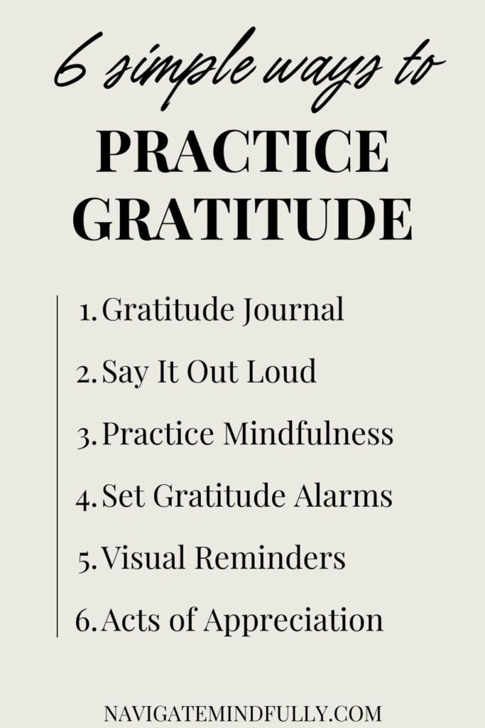 simple ways to practice gratitude