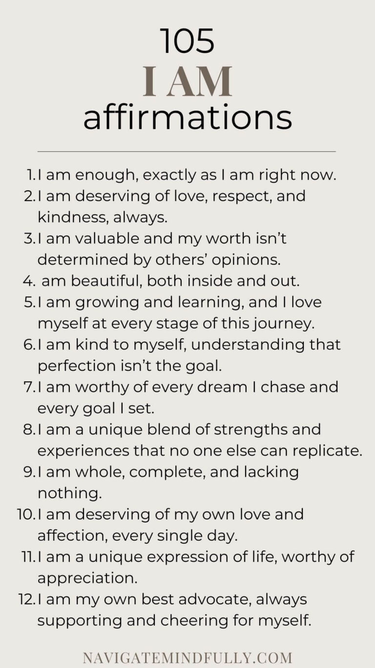 105 Powerful I AM Affirmations for Success and Self-Love