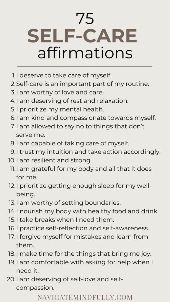 self care affirmations