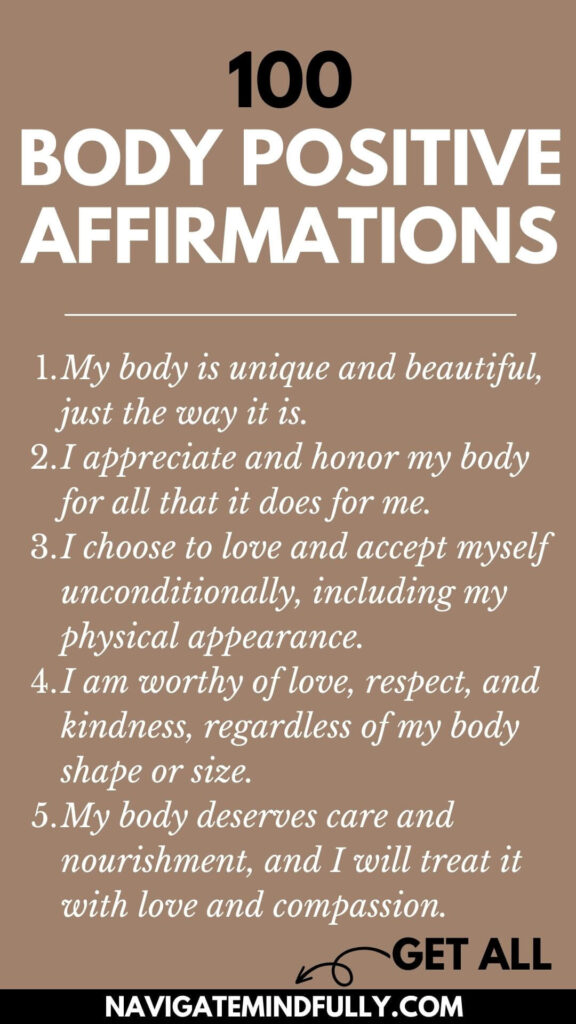 affirmations for body positivity