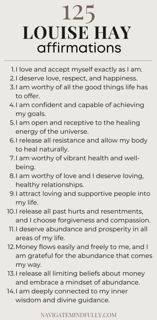 Affirmations from Louise Hay