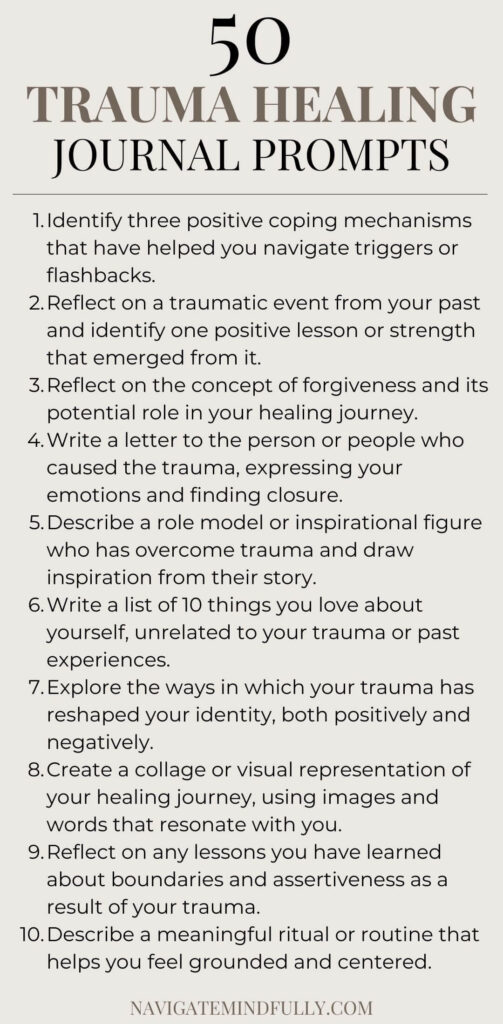 journal prompts for trauma healing
