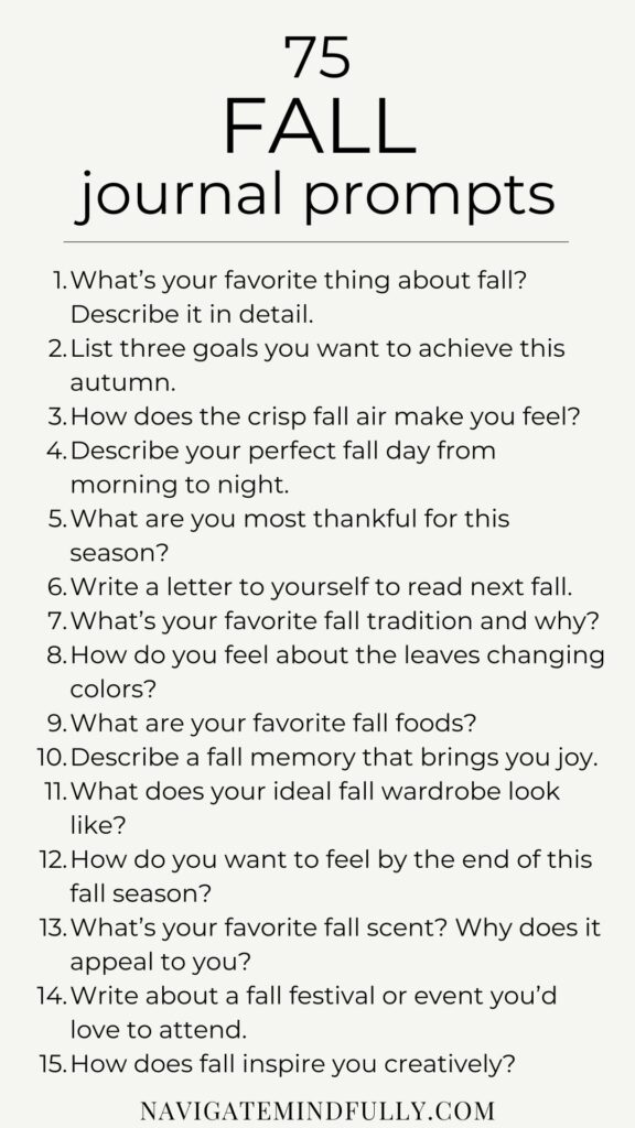 autumn journal prompts