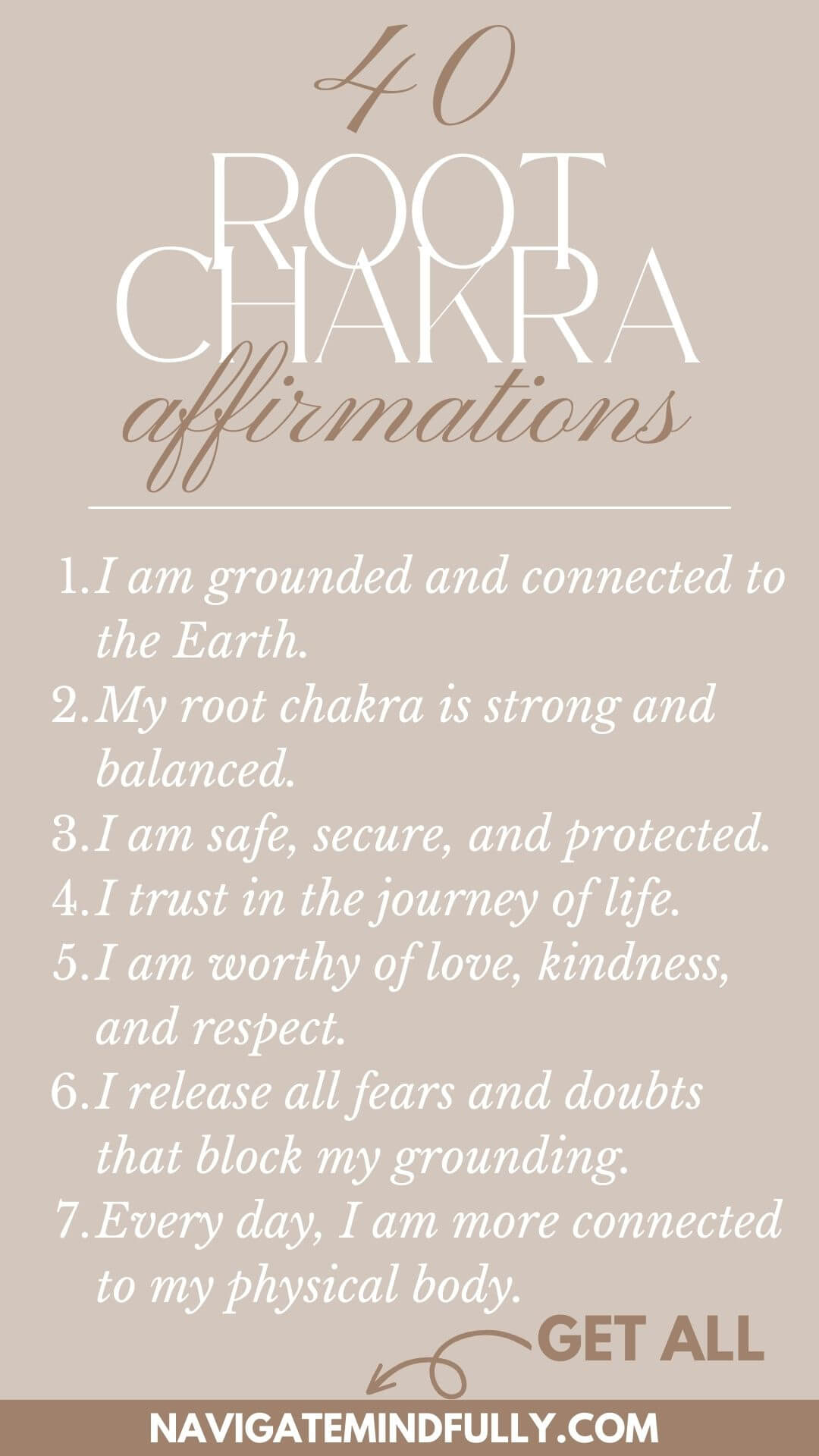 40 Root Chakra Affirmations for Stability and Grounding