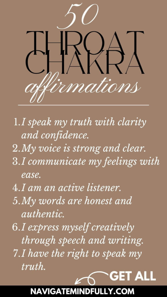 affirmations for throat chakra