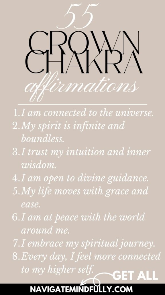 powerful crown chakra affirmations