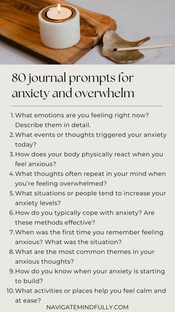 anxiety journaling prompts