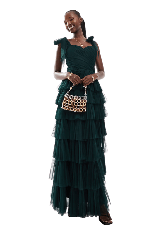 emerald maxi dress