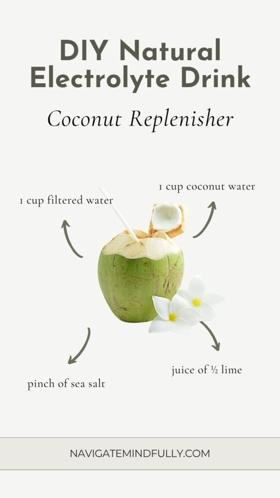 DIY coconut electrolyte drink